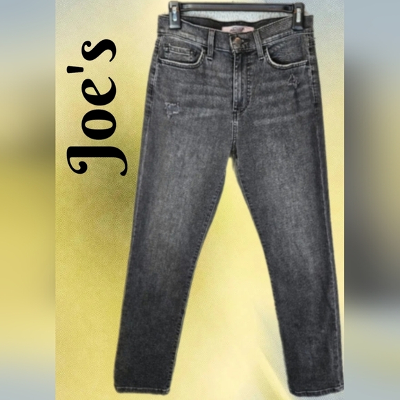 Joe's Womens High Rise Lilibet Straight Leg Jeans Sz 25x27 Distressed Stretch - Picture 1 of 14